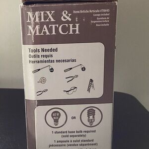 Mix & Match Brushed Nickel Convertible Pendant Fitter